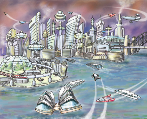future earth cities drawing