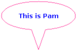 Oval Callout: This is Pam
